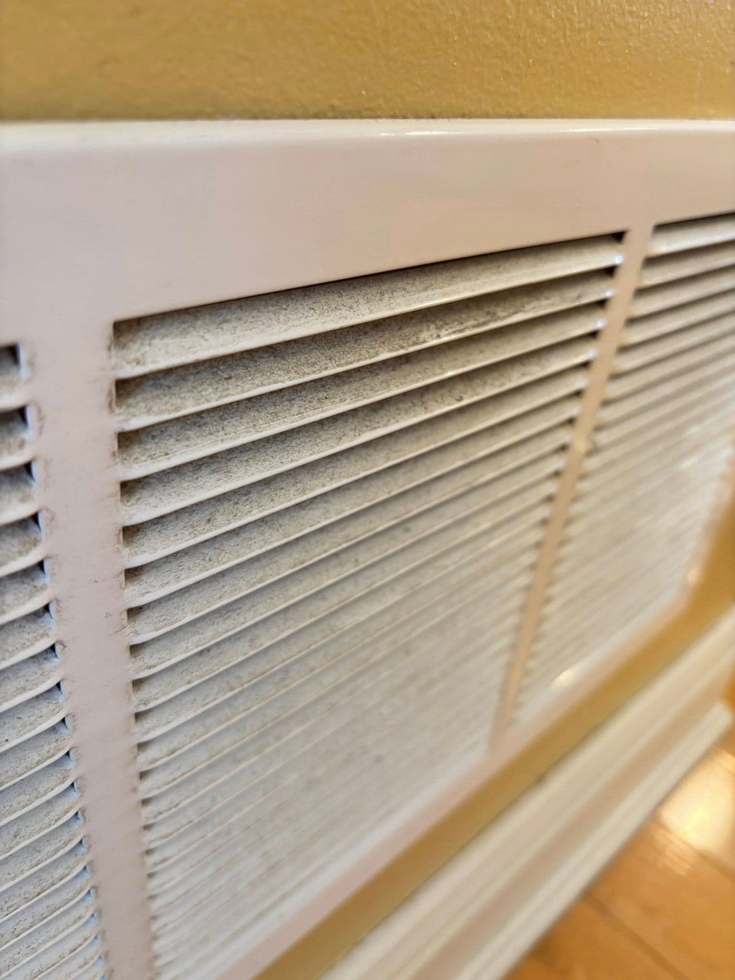 Before: Years of dust, off in a single deep clean.